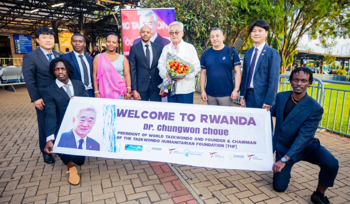 World Taekwondo (WT) President and Taekwondo Humanitarian Foundation (THF) Chairman Chungwon Choue is in Rwanda for a three-day visit-courtesy