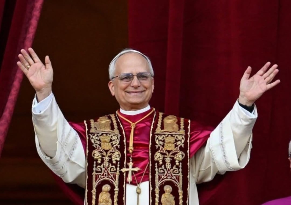 Pope Leo XIV waves at the crowds gathered at St Peter’s Square in the Vatican after he was unveiled on Thursday, May 8. Born Robert Francis Prevost, Pope Leo XIV the first pontiff from the United States.