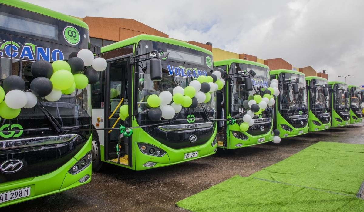 Ministry of Infrastructure launched the first electric intercity bus route connecting Muhanga to Kigali, Nyanza, and Huye district, on Thursday, May 8. Photos by Craish BAHIZI