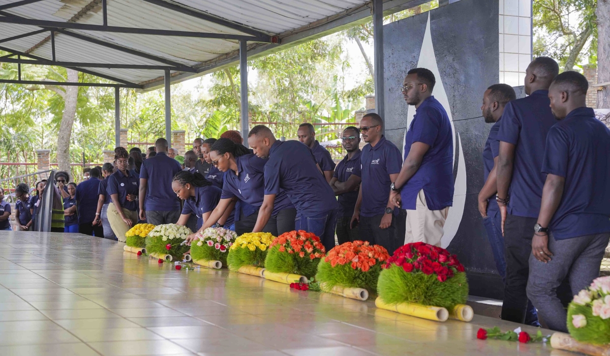 Staff and Management of AOS, a Rwanda-based ICT service provider visited  Mwulire Genocide Memorial in Rwamagana District on Friday, May 9. Photos by Kellya Keza