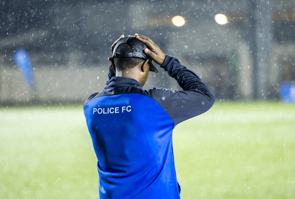 Police FC head coach Mashami Vincent looks disappointed at the stadium Police FC head coach Mashami Vincent looks disappointed at the stadium