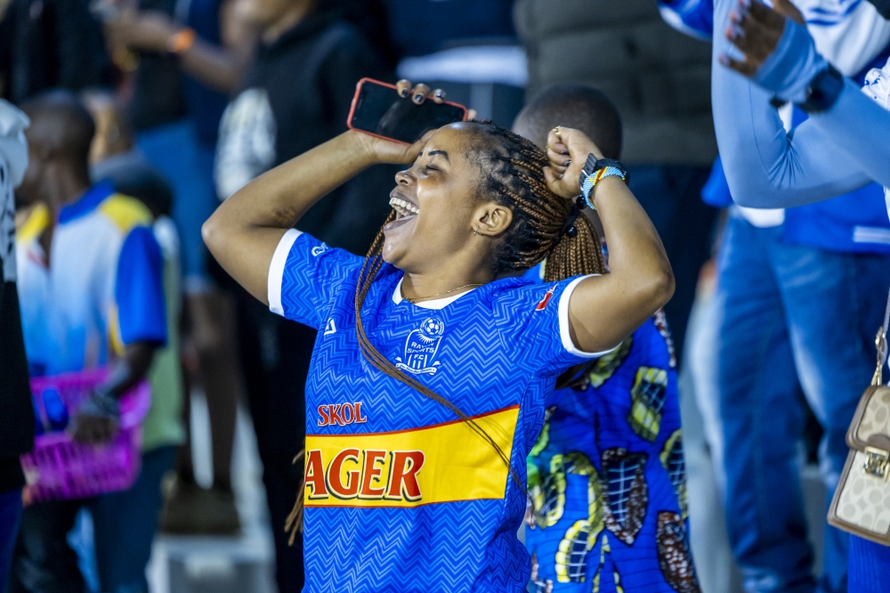 Rayon Sports fans were filled with joy and pride after their team secured a hard-fought 1-0 win over Police FC at Kigali Pele Stadium on Sunday, May 11. All photos by Olivier Mugwiza Rayon Sports fans were filled with joy and pride after their team secured a hard-fought 1-0 win over Police FC at Kigali Pele Stadium on Sunday, May 11. All photos by Olivier Mugwiza
