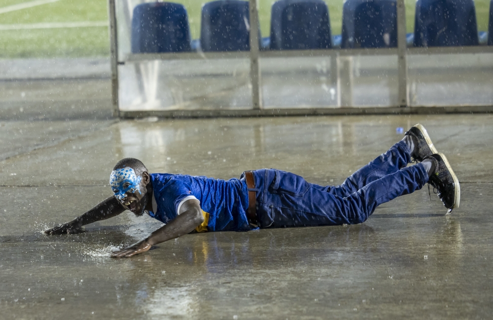 Rayon Sports fan enjoying the victory at the stadium Rayon Sports fan enjoying the victory at the stadium