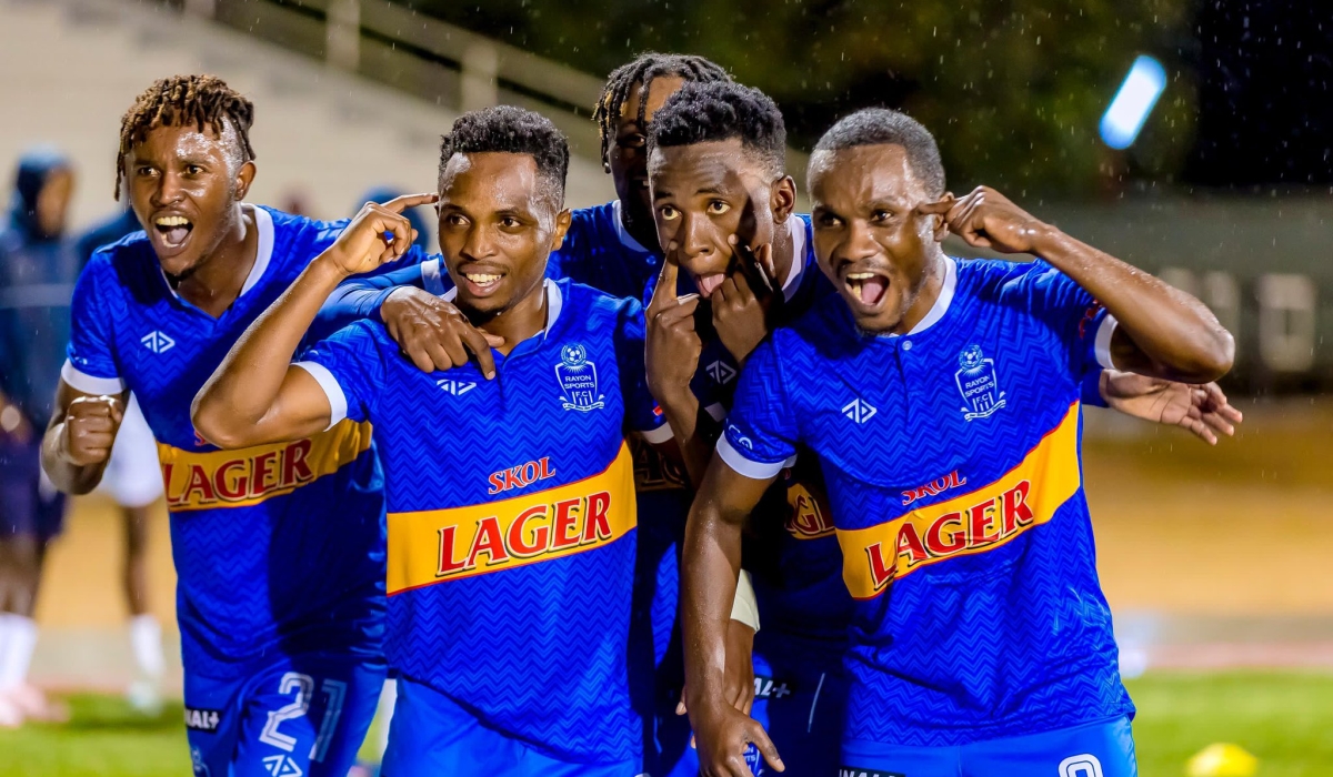 Fiston Ishimwe (#20) came off the bench to score the only goal of the game as Rayon Sports beat Police FC 1-0 on Sunday, May 11, at Kigali Pele Stadium-courtesy