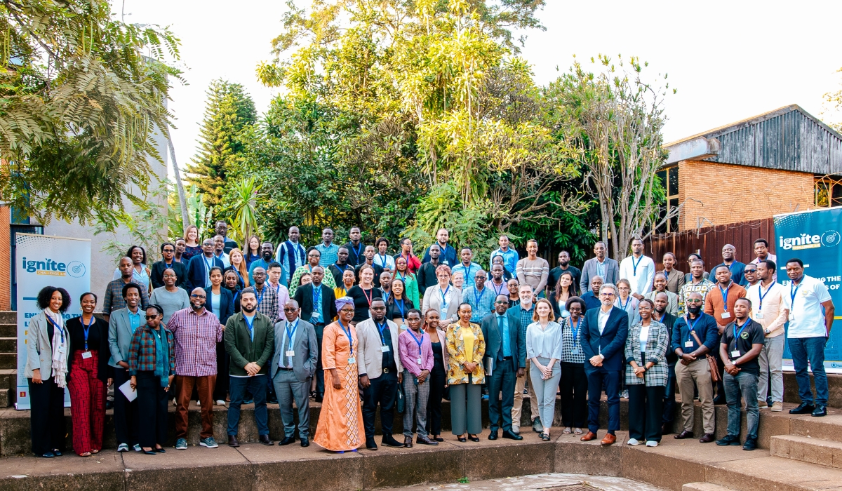 Participants pose for a group photo at the Demo Day. The Demo Day was also a celebration of the broader IGNITE Challenge journey, with ventures from the 2022 and 2023 cohorts showcasing their growth and the impact.