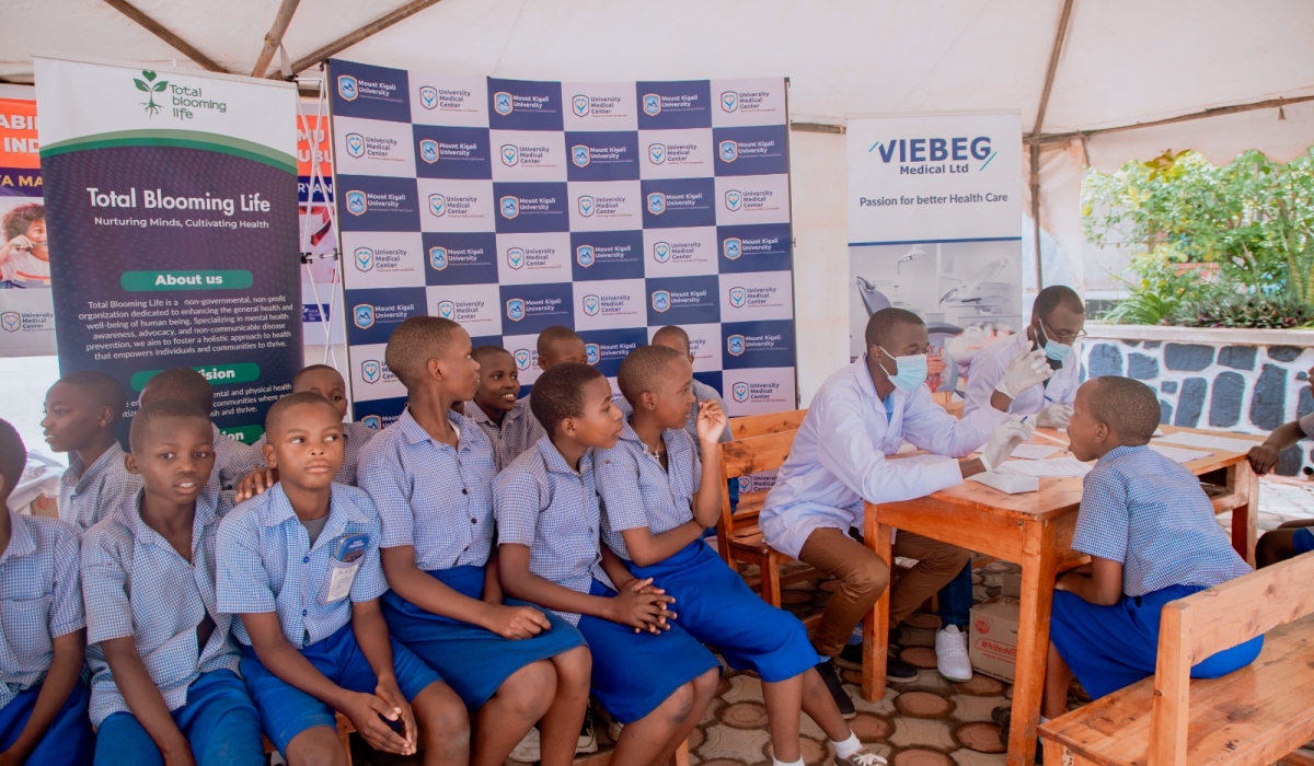 A student receives a dental check-up from scholars at MKU’s School of Health Sciences.