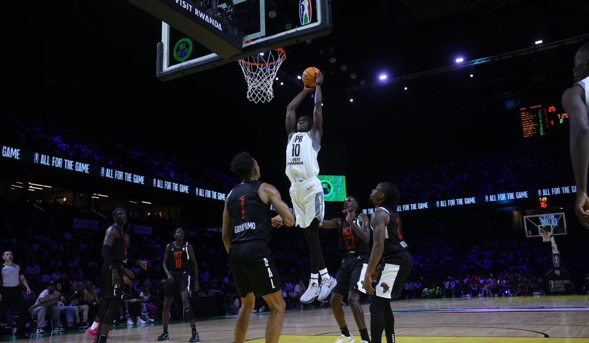 Malian star Aliou Diarra made 21 points, 12 rebounds and 6 blocks to help APR beat Nairobi City Thunder 92-63 on Saturday, May 17, at BK Arena-Photos by Olivier Mugwiza