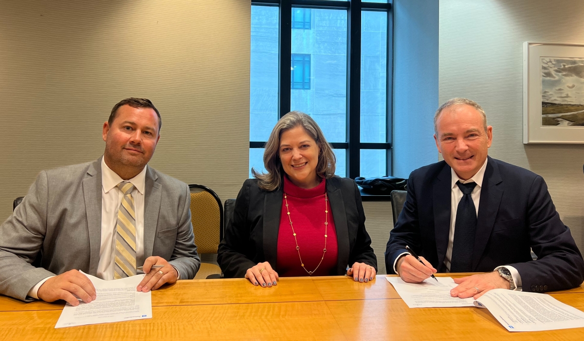 Representatives of Trinity Metals and Nathan Trotter, the largest manufacturer of tin and tin alloys in North America, during the signing ceremony, at the US Department of State, on Tuesday, May 14. Courtesy