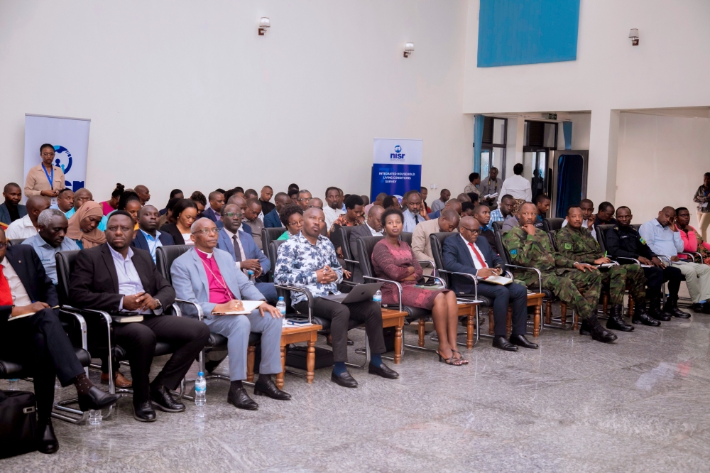 Authorities in Western Province during a dissemination workshop of the seventh Integrated Household Living Conditions Survey (EICV 7) on Wednesday, May 21, in Rubavu District. Courtesy