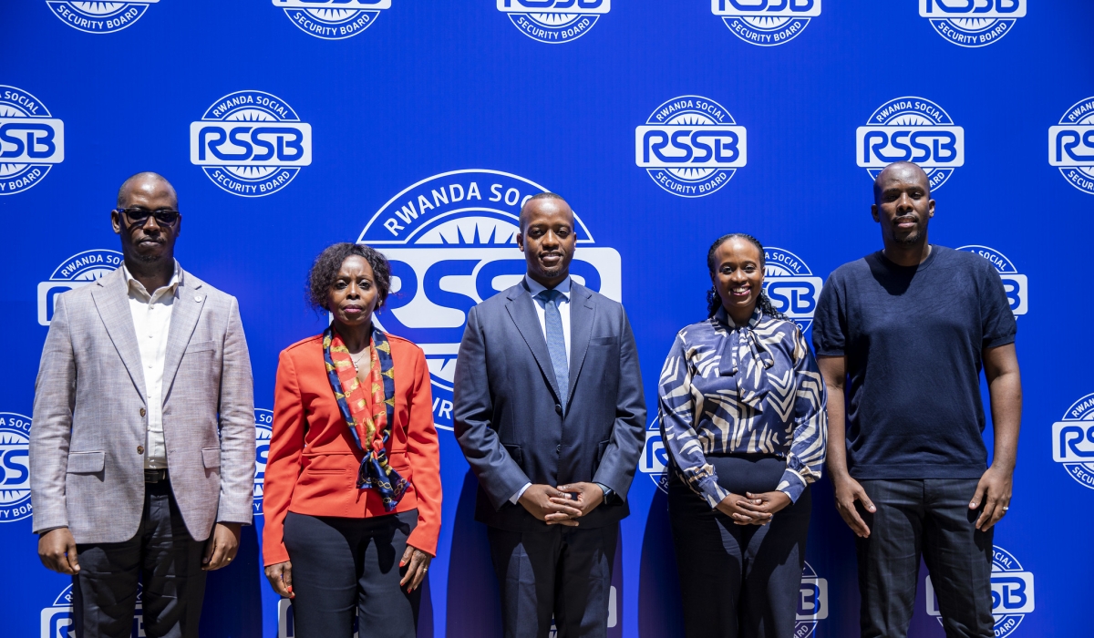 Officials during the launch of the platform embodies the principles of “Zero Paper, Zero Trip” an end-to-end digital service that eliminates the need for physical documents and office visits on May 22. Dan Gatsinzi