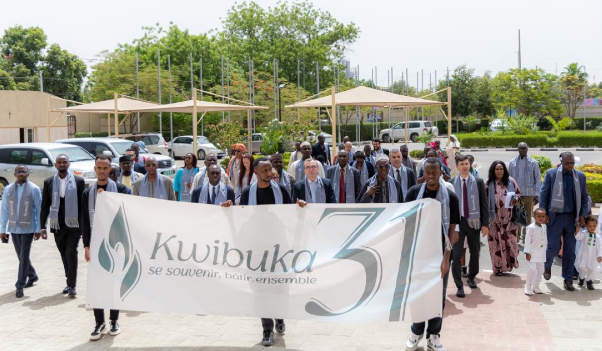 The Rwandan community in Chad during a walk to remember to mark the 31st commemoration of the 1994 Genocide against the Tutsi on Saturday, May 31. Courtesy