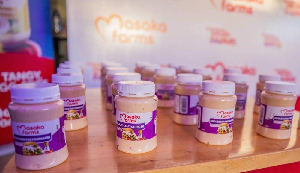 Masaka Farms&#039;s newly launched eggless mayonnaise in Kigali, on May 30. All photos by Craish Bahizi