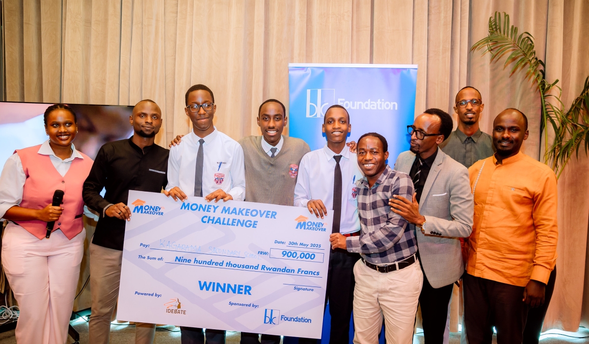 BK Foundation, in partnership with iDebate Rwanda, hosted the national finale of the third cohort of the Money Makeover Challenge on Friday, May 30. All photos by Dan Gatsinzi