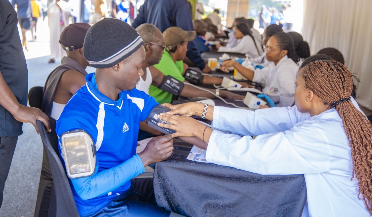 Participants undergo a mass screening of non-communicable deseases during the Car-Free Day mass sports on Sunday, June 1. Courtesy