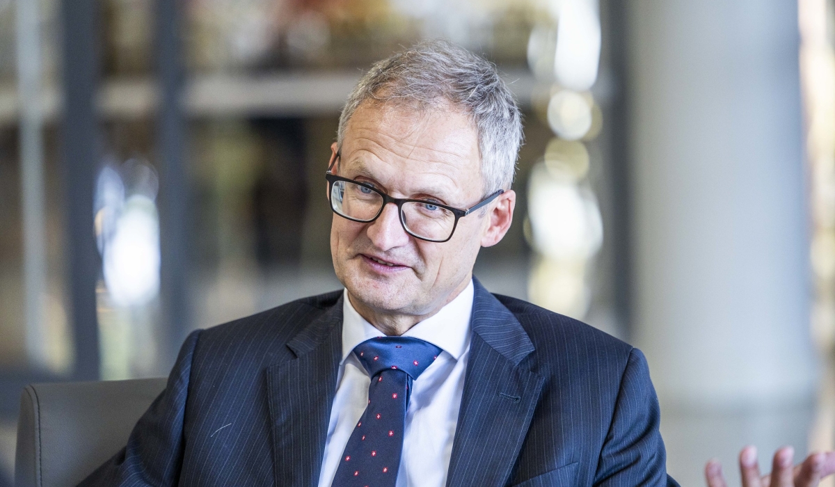 Amb. Phillip Stalder, Head of Africa and Francophonie Division at the Federal Department of Foreign Affairs during the interview with The New Times in Kigali on June 3. Photo by Emanuel Dushimimana