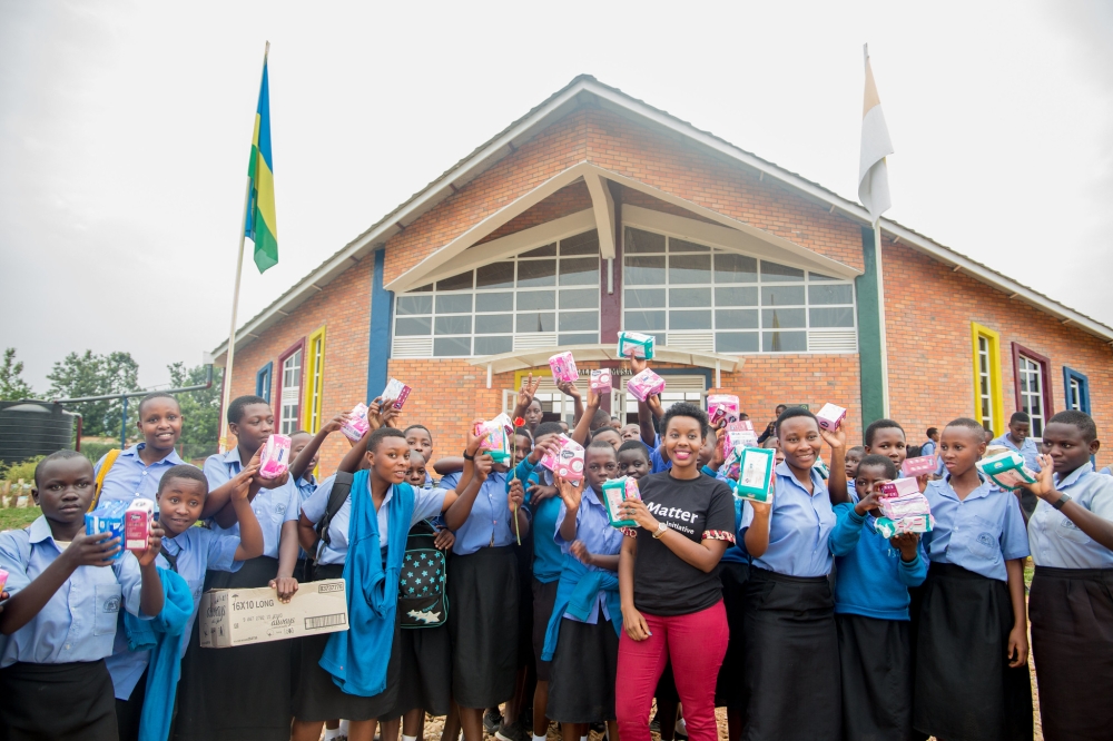 I matter initiative free pads donated to adolescent girls on February 14th, 2020.