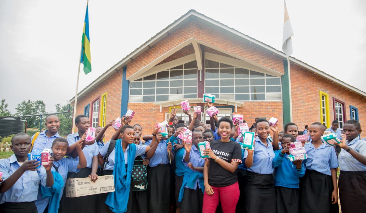 I matter initiative free pads donated to adolescent girls on February 14th, 2020.