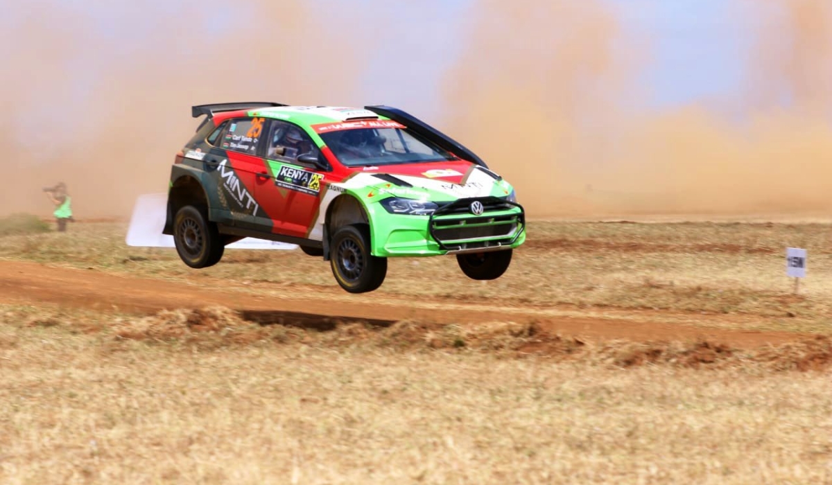 Carl Tundo&#039;s Ford Fiesta in a previous race in Kenya. Tundo is one of the top drivers who will participate in the Mountain Gorilla Rally in July.
