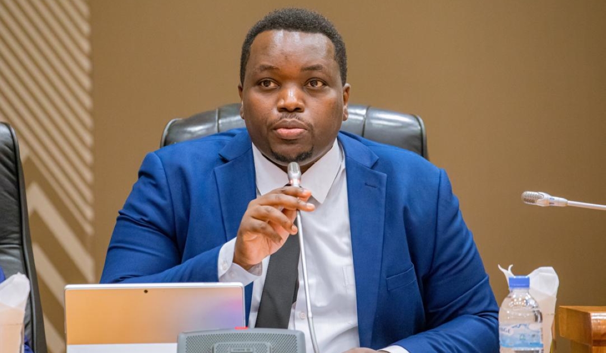 Minister of State for National Treasury, Godfrey Kabera, addresses Members of Parliament on Wednesday, June 11. Courtesy