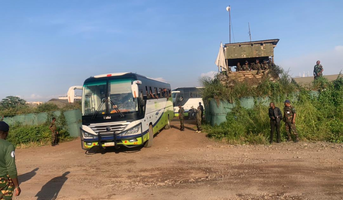 Buses that transport SADC troops who were deployed in eastern DR Congo on Thursday, June 12. Courtesy