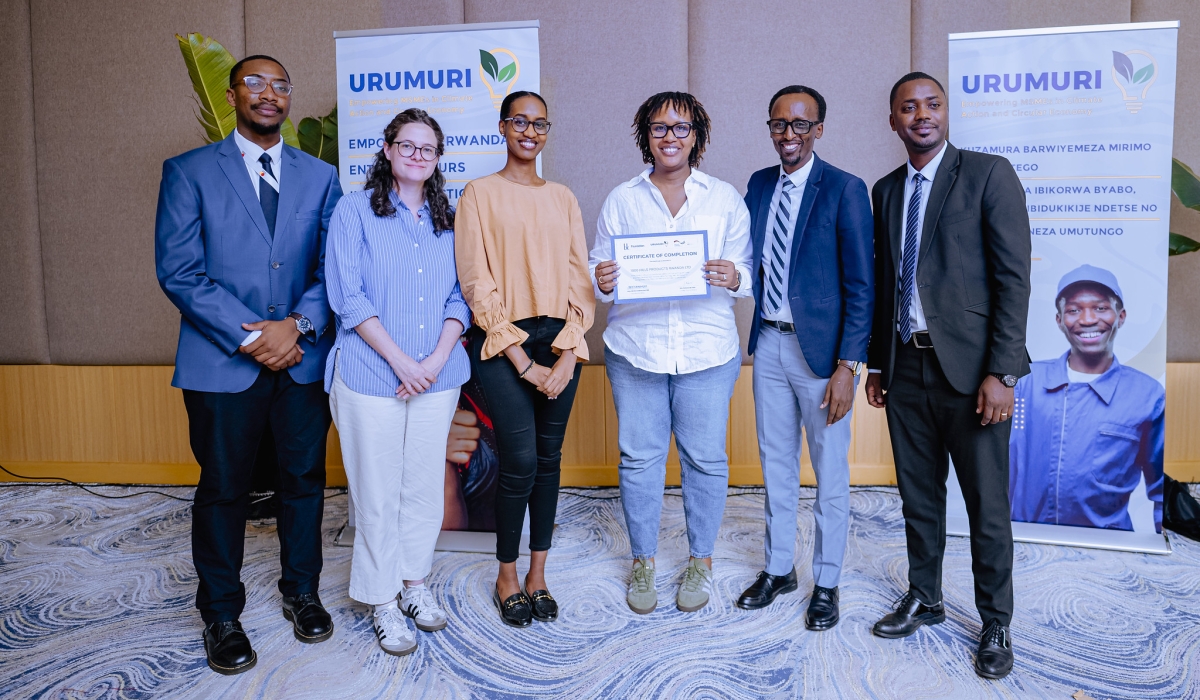 A total of 138 Rwandan Micro, Small, and Medium Enterprises (MSMEs) graduated after completing the Climate Action and Circular Economy Program on June 13. Photos by Craish Bahizi