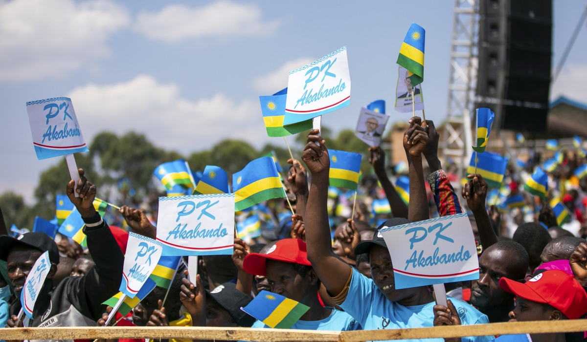Residents of Ruhango during President Kagame&#039;s visit in 2023. Photo by Olivier Mugwiza