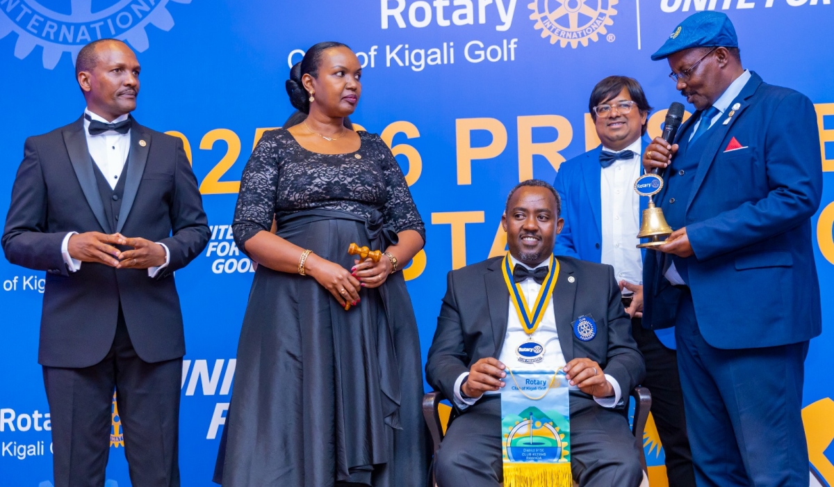 The Rotary Club of Kigali Golf officially installed Andrew Kulayige as its second president on June 20. Courtesy