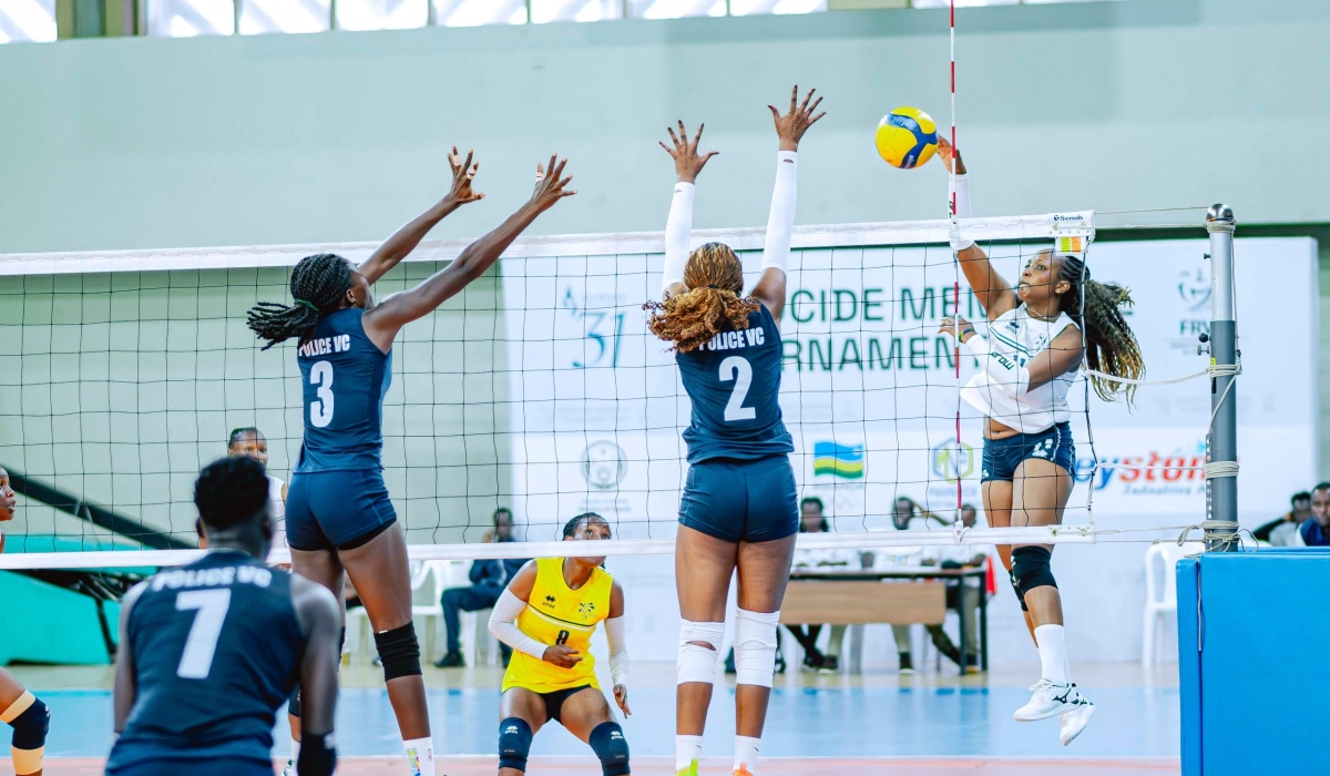 Police Women Volleyball Club clinched the 2025 GMT after beating Rwanda Revenue Authority in four sets-courtesy photos