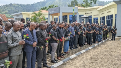 Rwanda Basic Education Board members of staff, teachers, and sector education officers visit Commune Rouge in Rubavu town on Monday, June 23. Photos by Germain Nsanzimana.