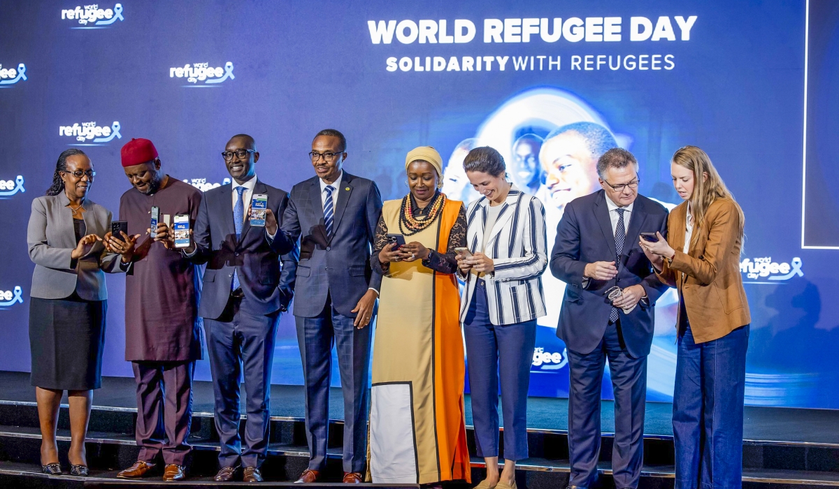 Officials launch the new FinScope 2024 Refugees Financial Inclusion Thematic Report on Friday, June 20. All photos by Dan Gatsinzi