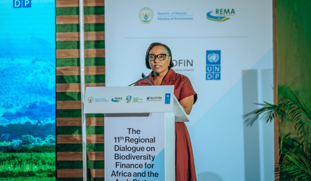 Valentine Uwamariya, the Minister of Environment.