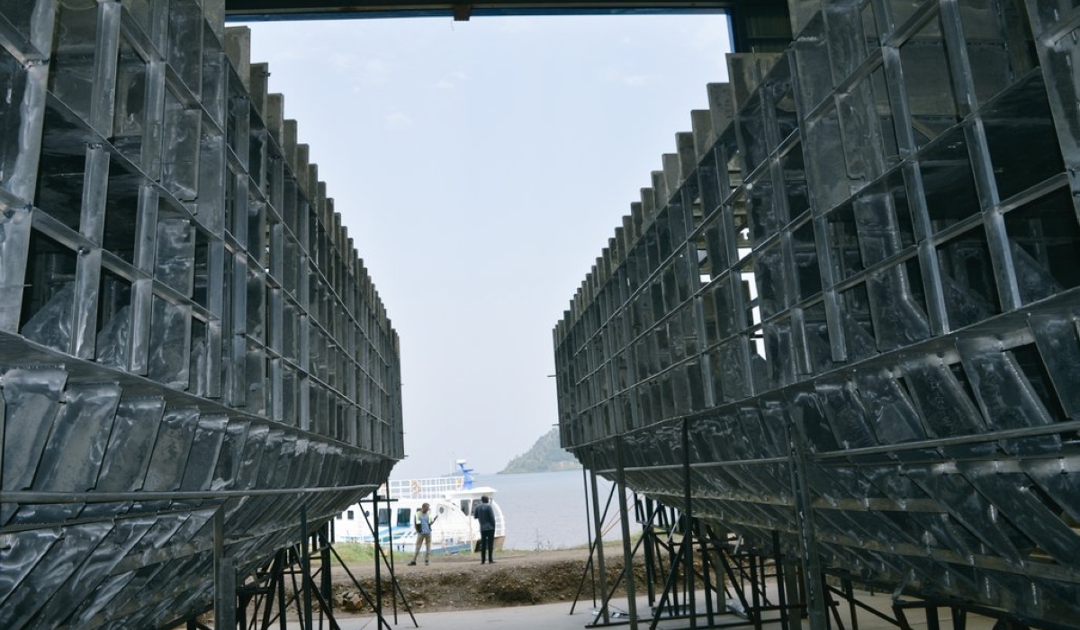 The ongoing construction of the upcoming Nkombo boat. A redesign of the $3 million (Rwf4.3 billion) Nkombo boat is among the key factors behind delays in the vessel’s delivery. File