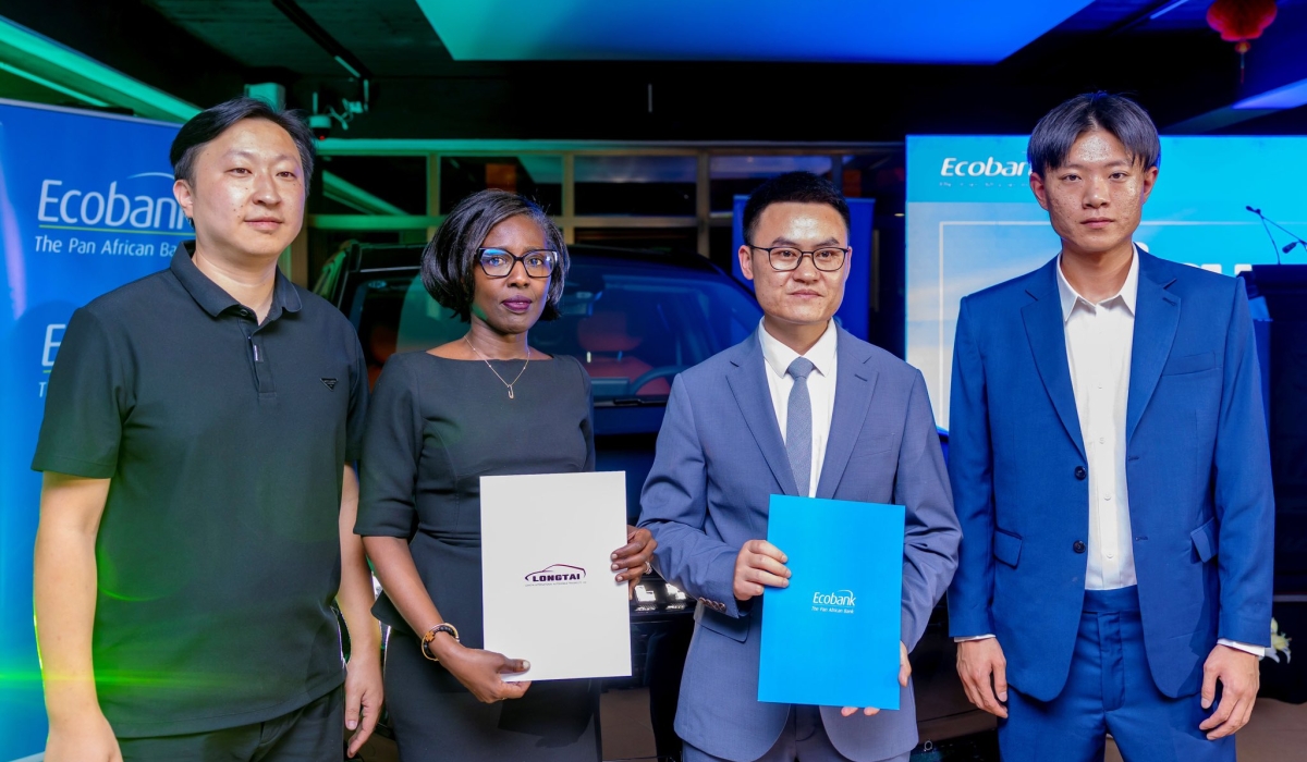 Ecobank Rwanda Plc signed a  partnership with Longtai International Automobile Trading Co. Ltd.