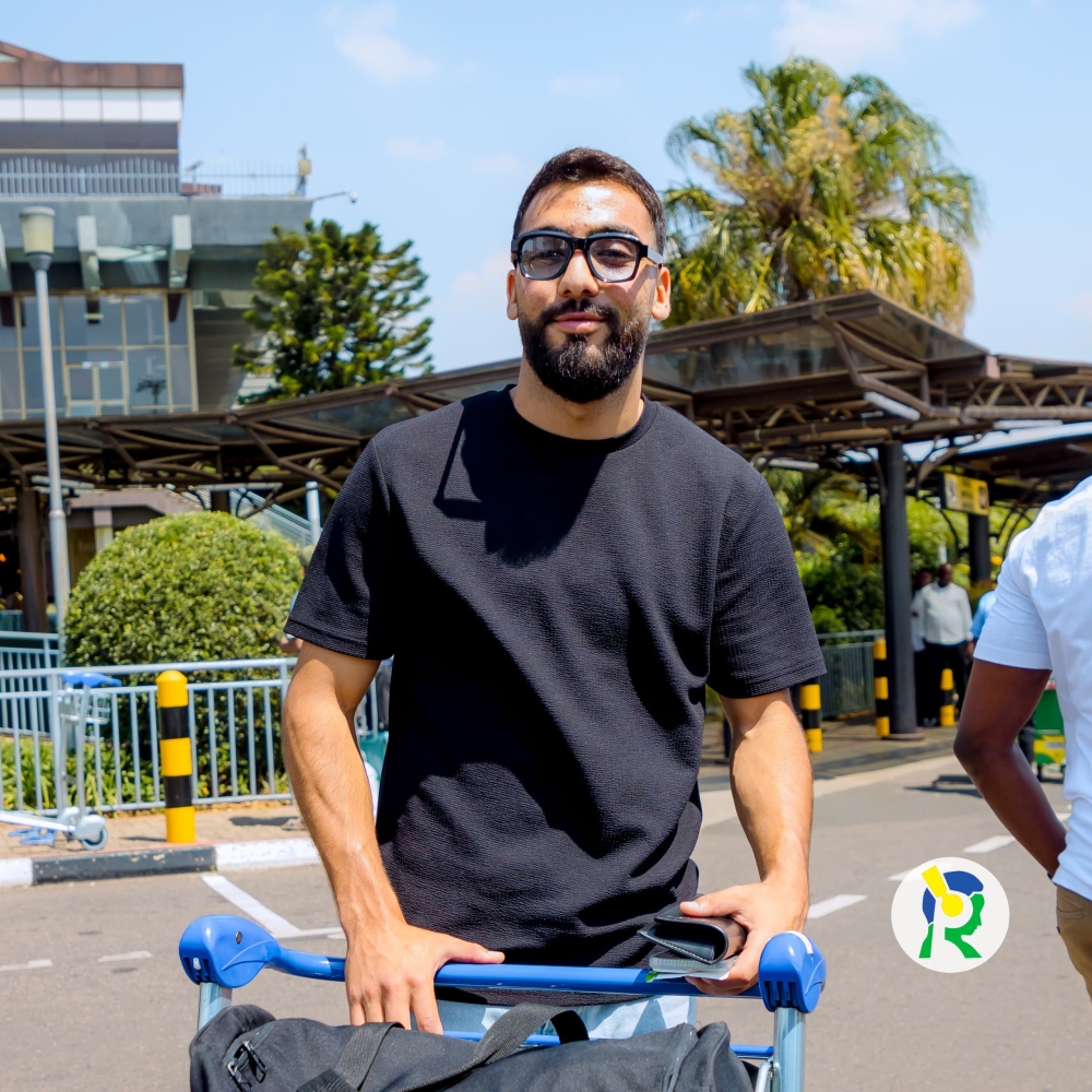 Tunisian midfielder Mohamed Chelly arrived in Kigali on Friday ahead of his move to Rayon Sports-Photo by Inyarwanda 