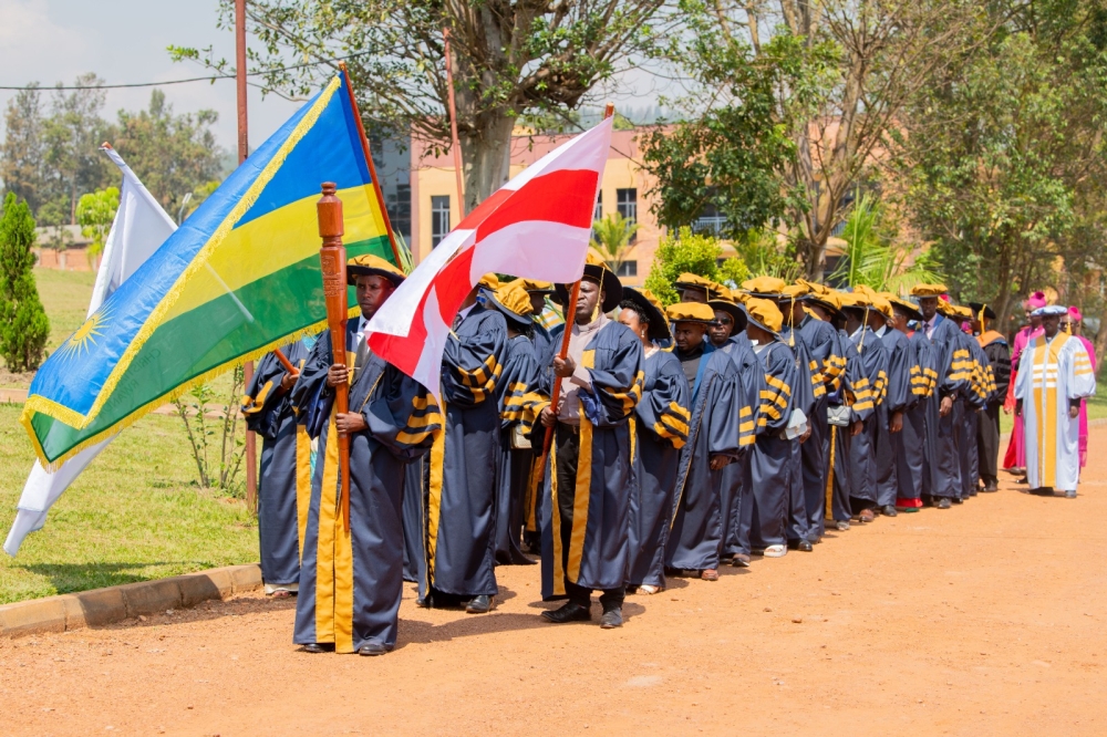 The graduates from East African Christian College who completed their studies on June 27. 