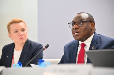 Claver Gatete, Executive Secretary of the UN Economic Commission for Africa (ECA), Speaking at a joint side event  at the Fourth International Conference on Financing for Development (FfD4) in Seville, Spain