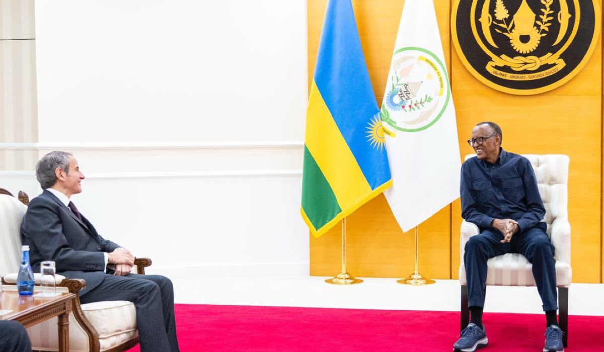 President Paul Kagame meets with Rafael Mariano Grossi, the Director General of the International Atomic Energy Agency (IAEA) at Village Urugwiro on  Tuesday, July 1. Photos by Village Urugwiro