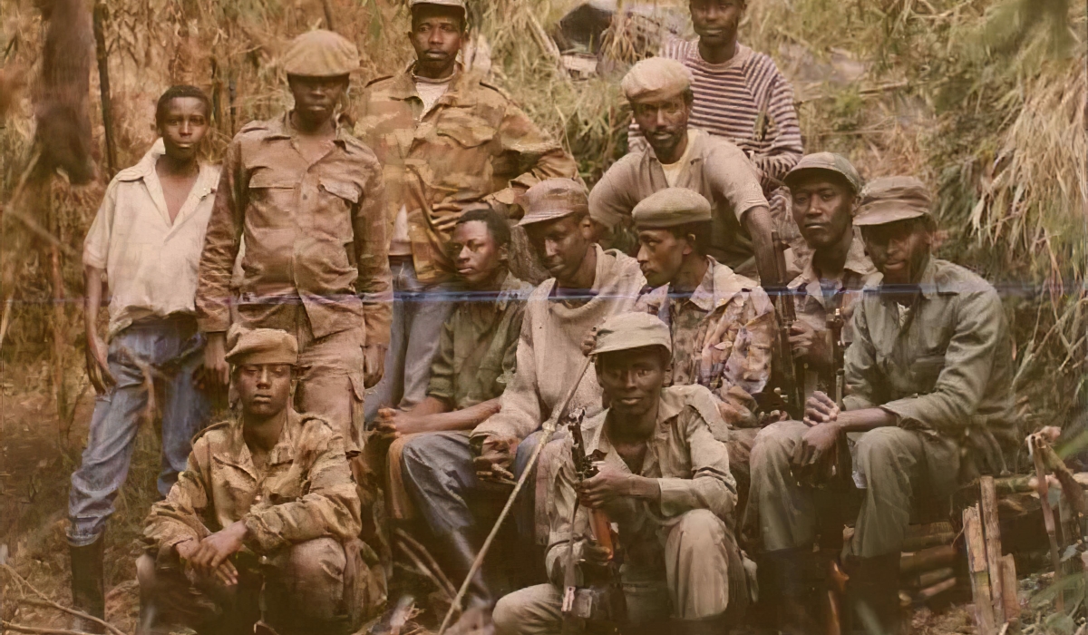 RPA fighters pose for a photo during the Liberation War in 1990s. Courtesy