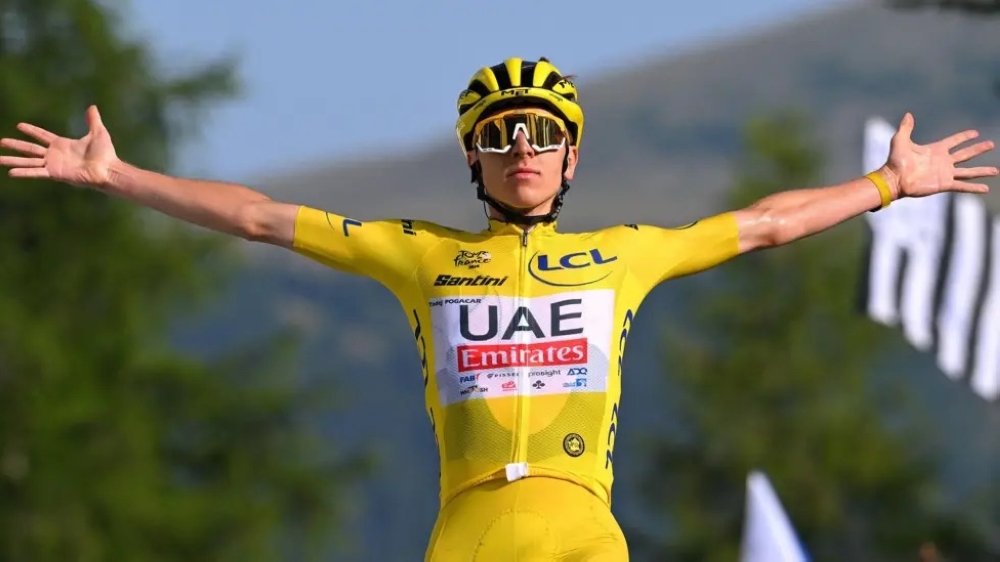 Tadej Pogacar has 99 professional wins in stages, one-day races and general classifications. GETTY IMAGES