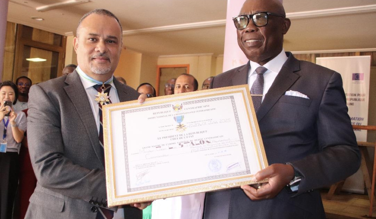 Dr. Jean-Luc Stalon has been elevated to the prestigious rank of Commandeur de l&#039;Ordre National de la Reconnaissance Centrafricaine, one of the highest honors bestowed by the Central African Republic.