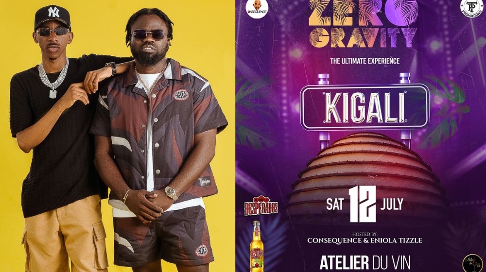 Headliners DJ Consequence and Eniola Tizzle bring Lagos nightlife to Kigali during the Zero Gravity: Ultimate Experience at Atelier du Vin on July 12, with an all-star DJ lineup and high-energy vibes powered by Desperados. COURTESY.