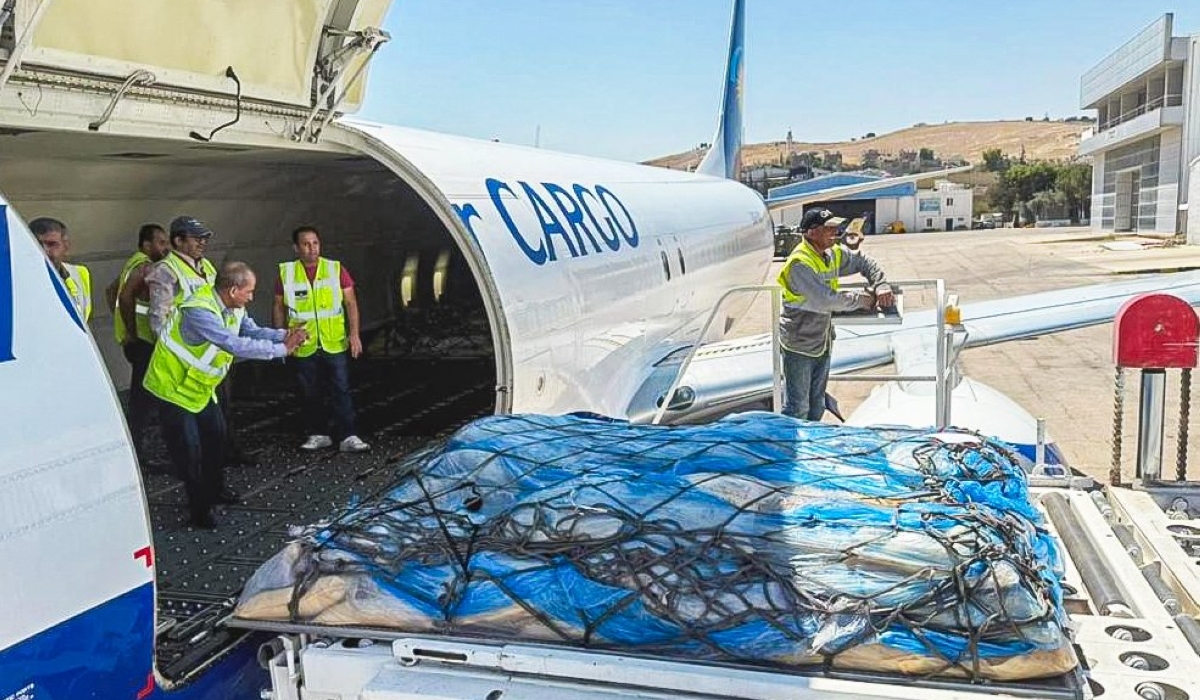 Rwanda, in partnership with the Hashemite Kingdom of Jordan, has delivered over 40 tons of food and medical supplies to support ongoing humanitarian efforts in Gaza. COURTESY