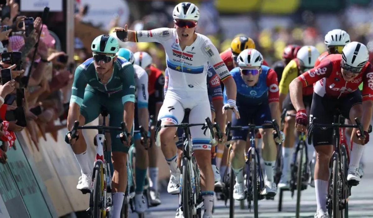 Belgian sprinter Tim Merlier also won stage three of the Tour