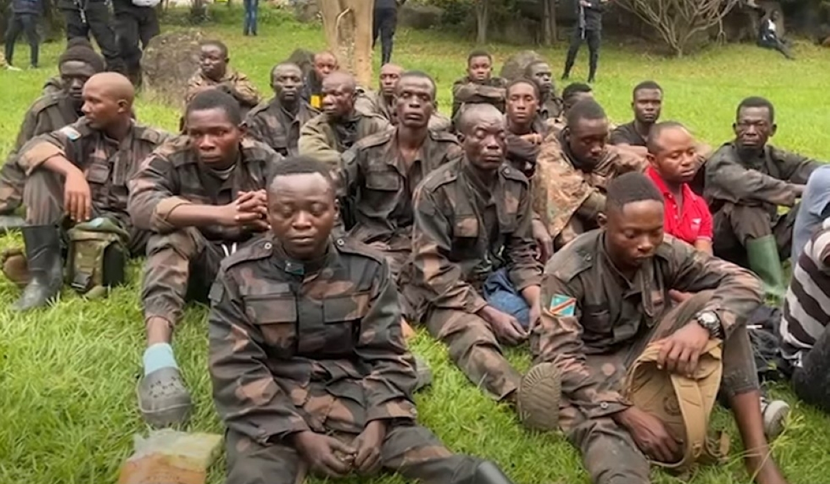 Dozens of soldiers from eastern DR Congo fled to Rwanda on Monday, January 27, after M23 rebels captured the border city of Goma. Courtesy