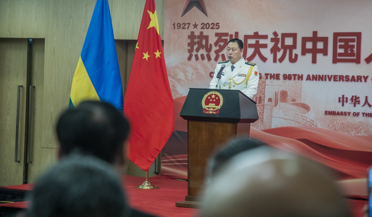 Li Dayi, the writer is the Chinese Defence Attaché to Rwanda. Photo by Craish BAHIZI