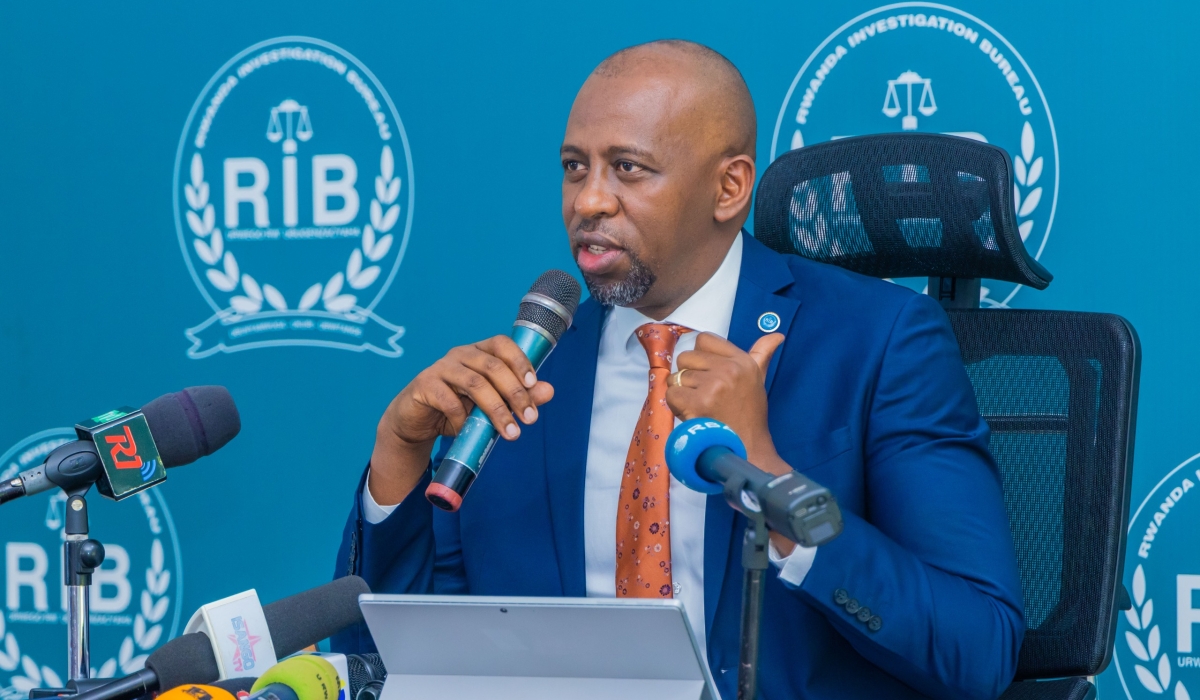 Thierry Murangira, RIB spokesperson. RIB says that genocide ideology cases increased by 8.4 per cent from 191 in 2024 to 207 in 2025.