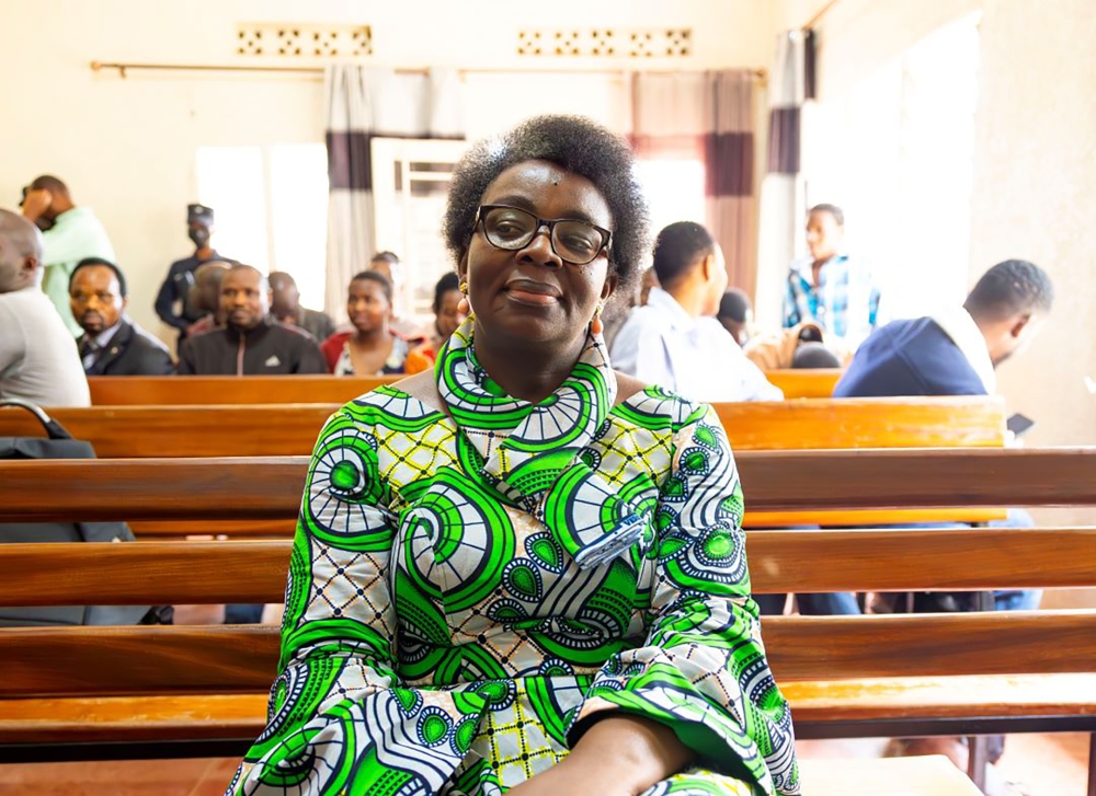 Victoire Ingabire Umuhoza, leader of the unregistered DALFA-Umurinzi party, appears for a hearing in her pre-trial detention case at Kicukiro Primary Court on Tuesday, July 15
