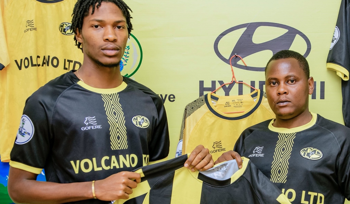 Young forward Patrick Mutsinzi (L) joined Mukura VS on a two-year deal-courtesy
