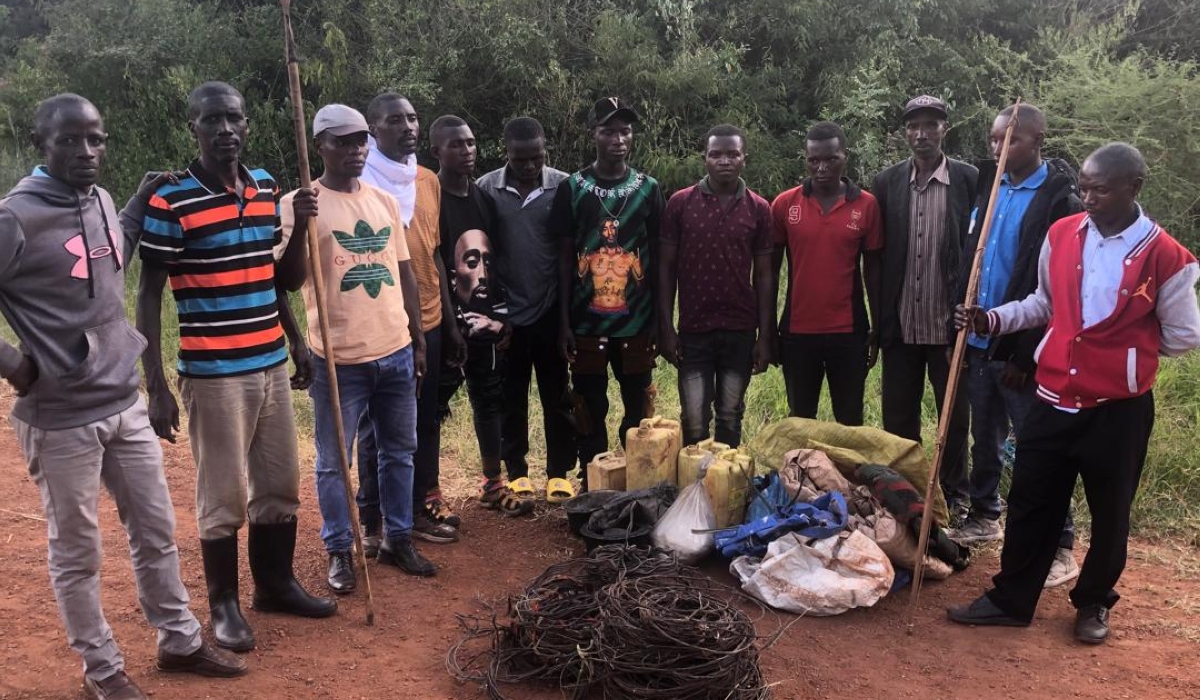 After raising awareness in our communities, we handed over eight spears, seven bows, and 25 traps previously used to hunt animals like buffalos and antelopes