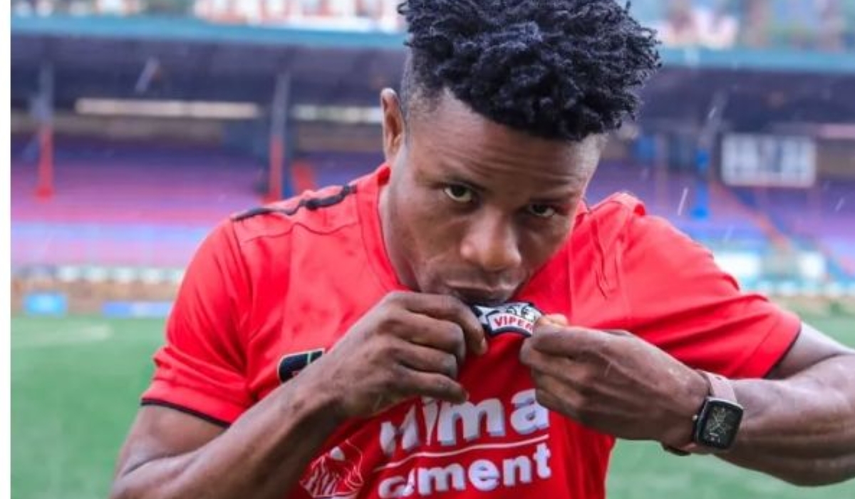 Odili during his unveiling at Vipers SC.